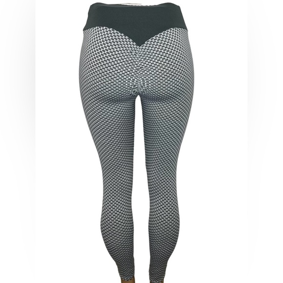 Grey High Waisted Spandex Yoga Leggings - Picture 5 of 16
